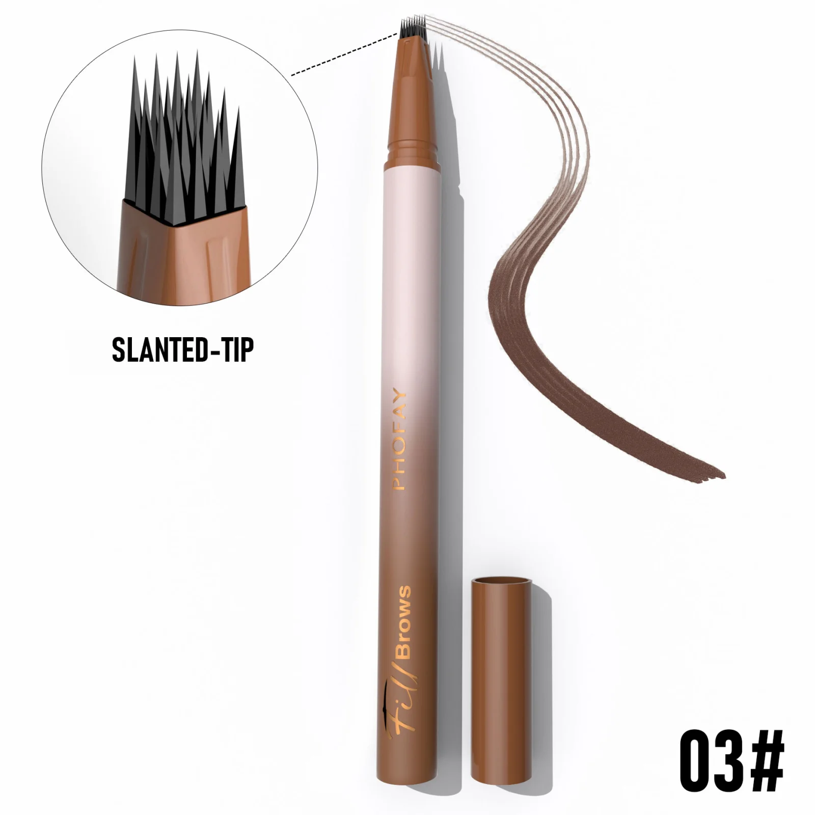 Waterproof Wild Eyebrow Pencil – Long‑Brush, Smudge‑Proof, Easy‑Apply Makeup Tool