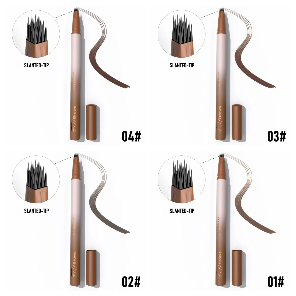 Waterproof Wild Eyebrow Pencil – Long‑Brush, Smudge‑Proof, Easy‑Apply Makeup Tool