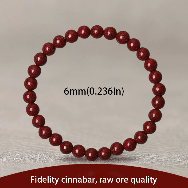 Plain cinnabar bracelet – simple red metal band for everyday wear