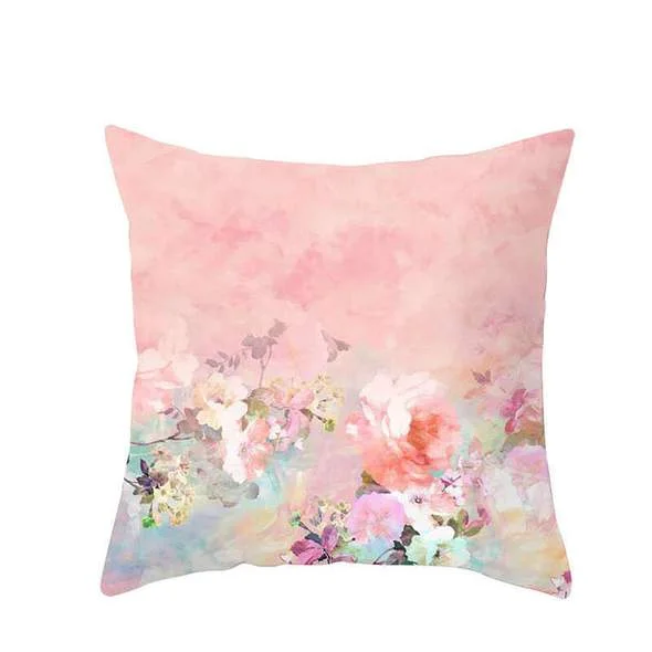 Plush Throw Pillow Marble Geometric Series Waist Cushion Cover