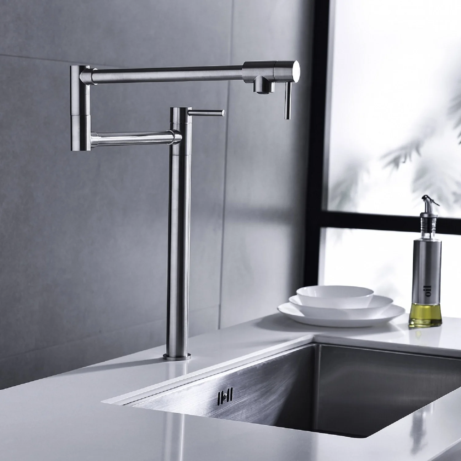 Pot Shaped Filling Faucet with Extended Handle