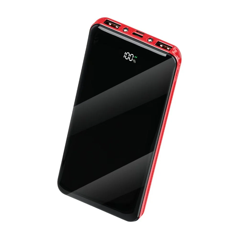 Compact rectangular portable power bank 18 cm x 9.5 cm x 2.8 cm, 0.3 kg