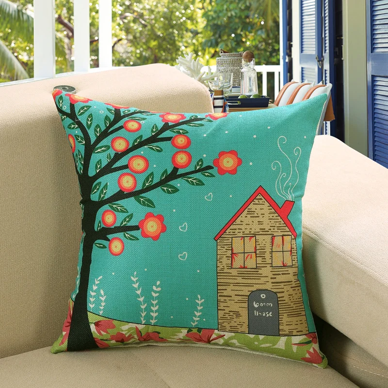 Printed Sofa Cushion Cover