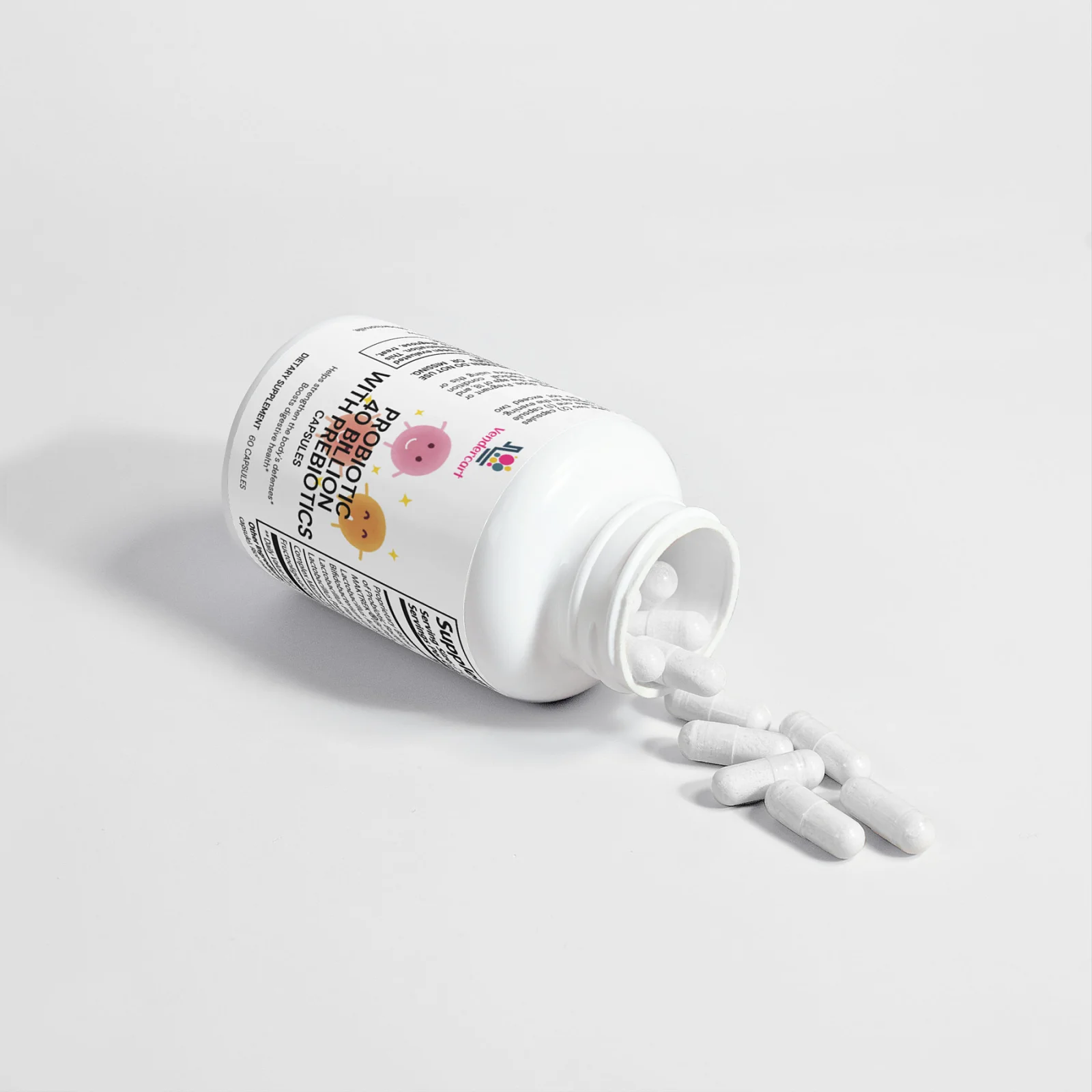 Probiotic 40 Billion Capsules with Prebiotics for Digestive and Immune Support