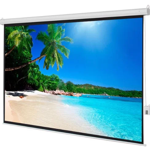 100" Motorized Projection Screen 4:3 Matte White 80x60" Home Theater & Classroom