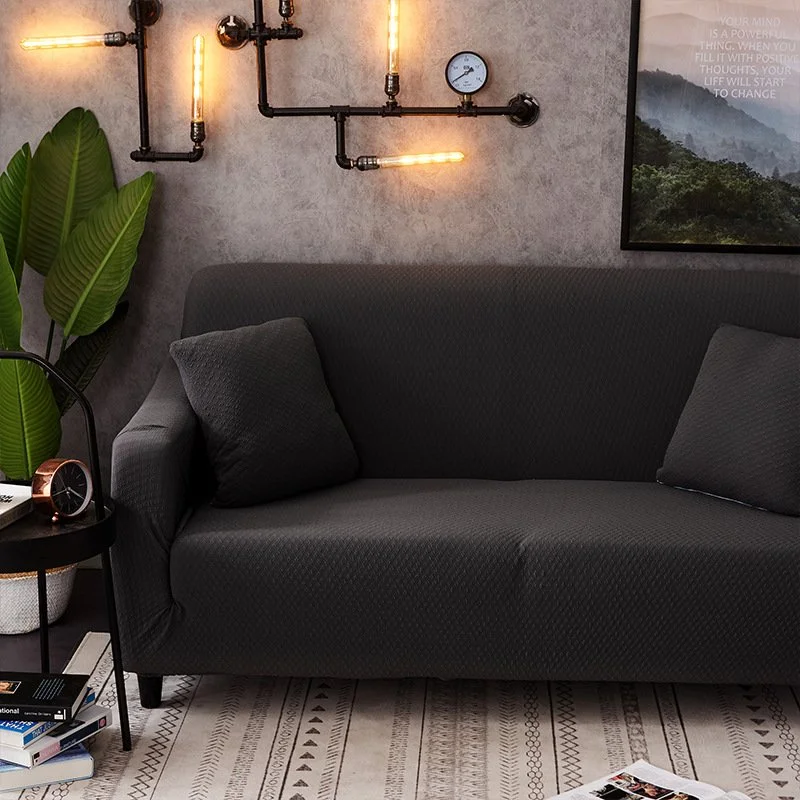 Pure Color Stretch Waterproof Sofa Cover