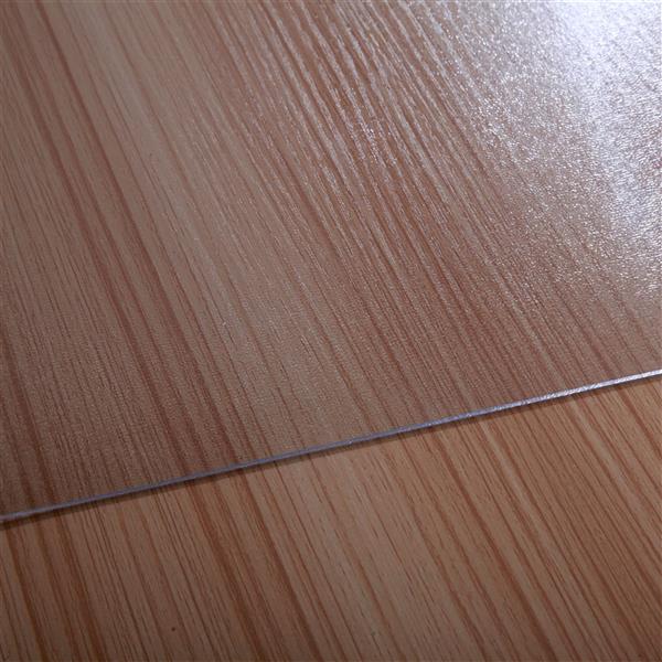 Pvc Dull Polish Chairmat Protection Floor Mat 90x120x0.15cm Rectangular
