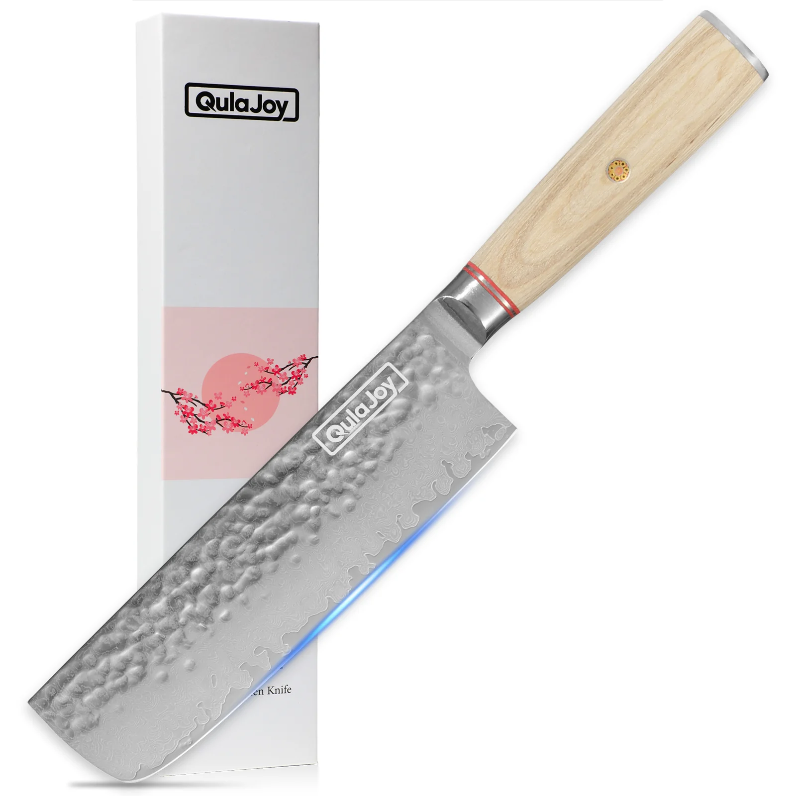 Qulajoy Nakiri Knife 6.9 Inch, Professional Vegetable Knife Japanese Kitchen Knives 67-layers Damascus Chef Knife, Cooking Knife for Home Outdoor with Ergonomic Wood Handle