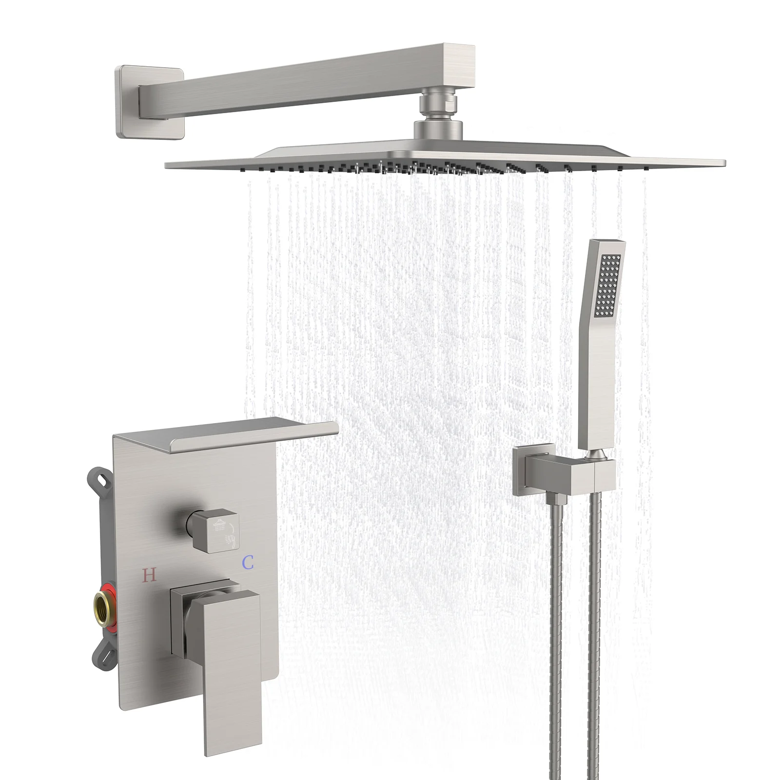 Rainwater Shower System with Storage Rack, Unable to Ship on Weekends