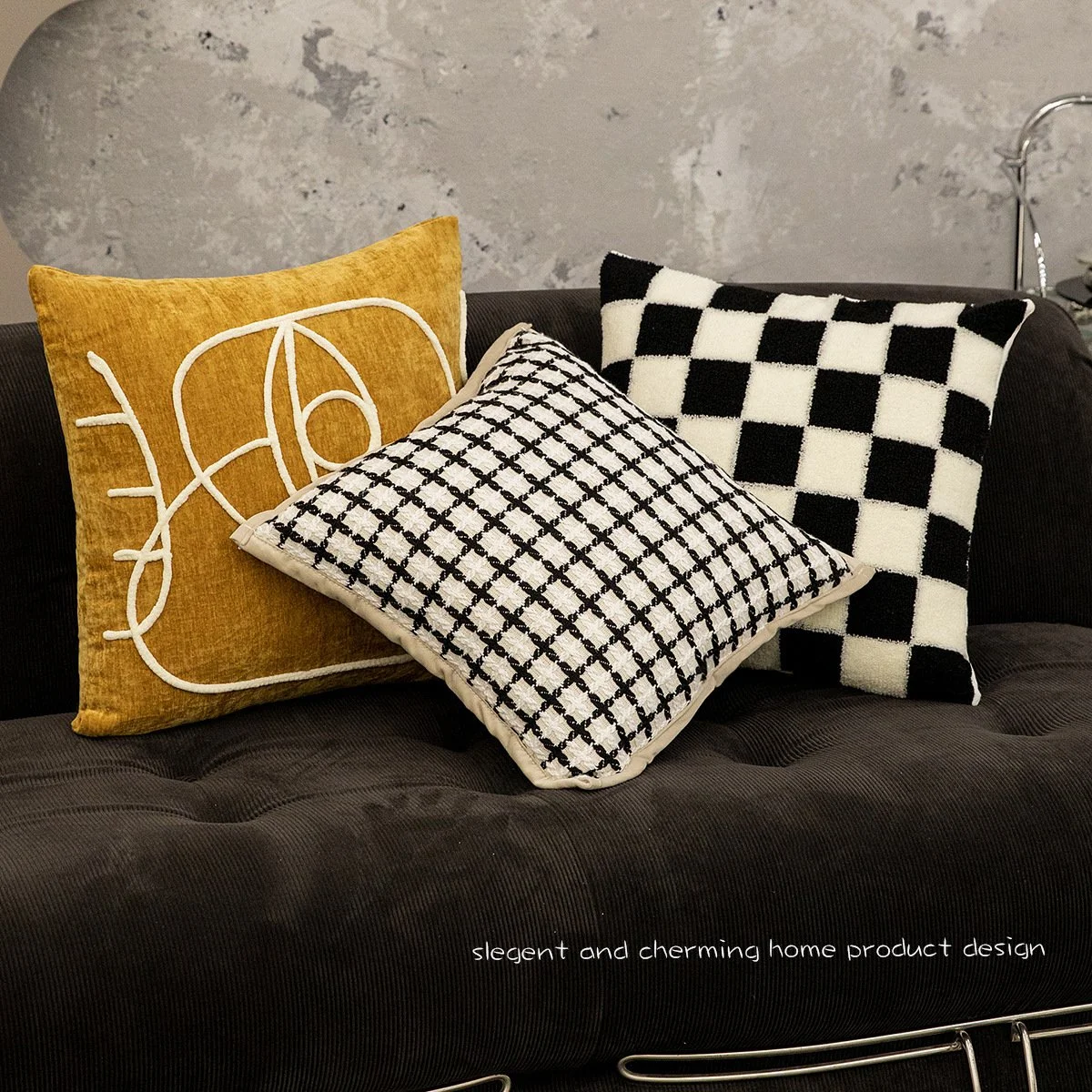 Removable and Washable Pillow Cover for Living Room Sofa