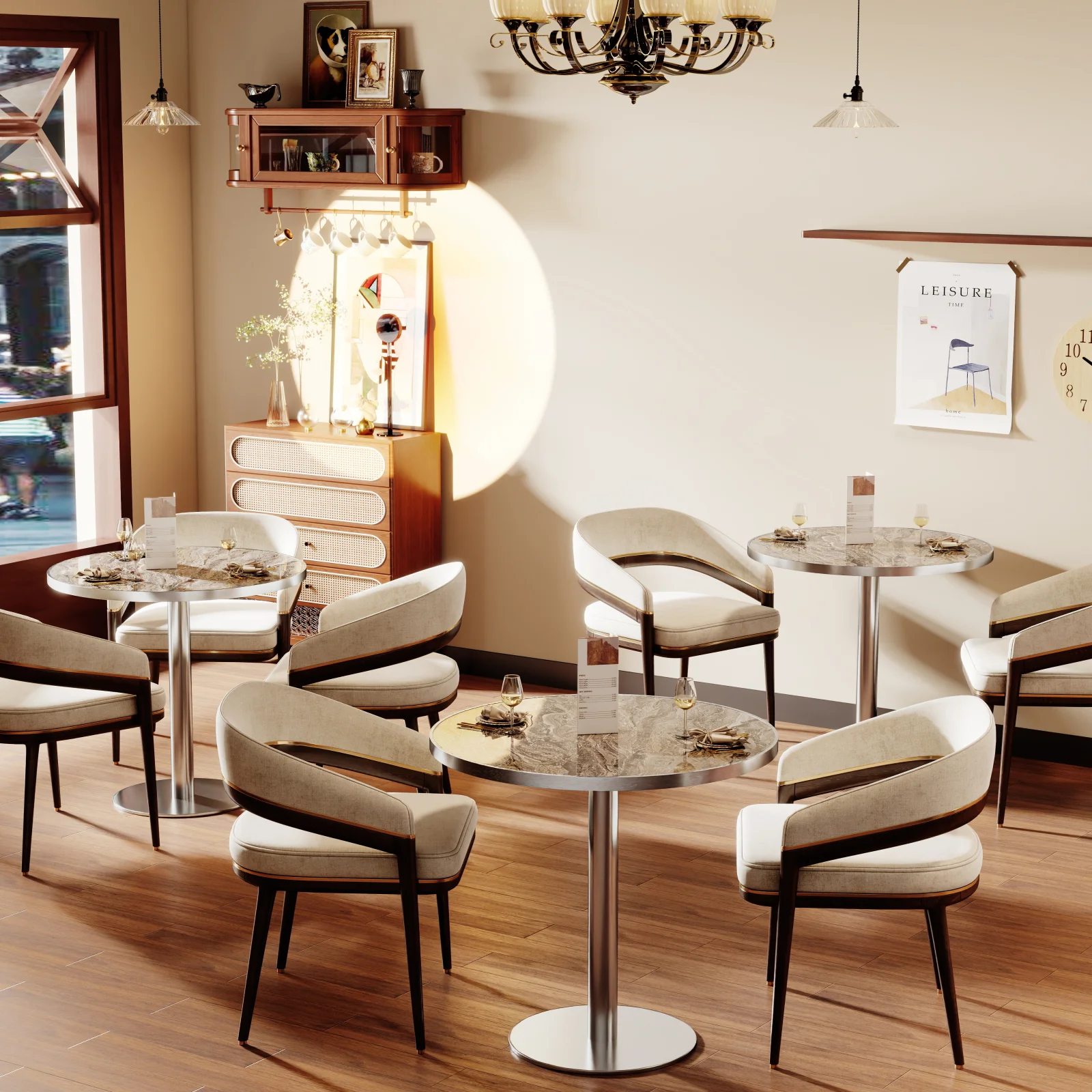 Round Modern Dinning Table 31.5 Inches Bistro Table Tulip Table with Faux Marble Top,easy Assemble,sturdy Metal Frame Diameter