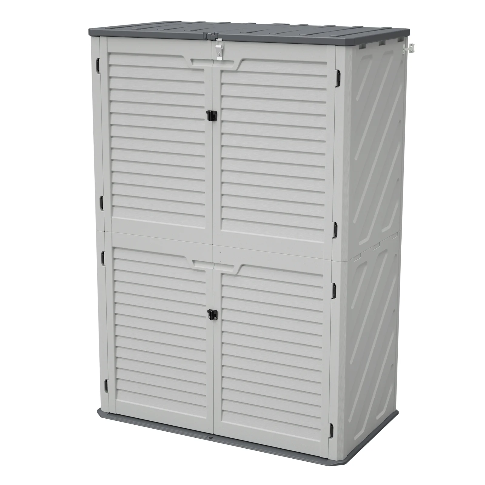 Rust Proof Resin Garden Equipment Storage - Weatherproof, Spacious, Uv Resistant Material, Non-partitioned