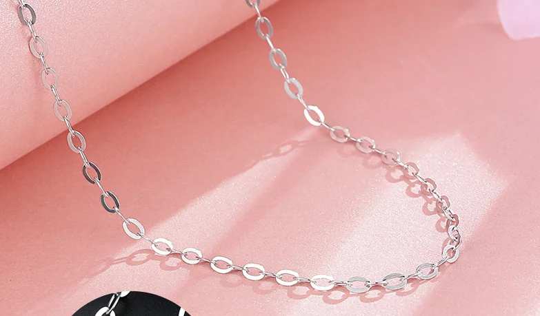 S925 sterling silver necklace with polished plating finish