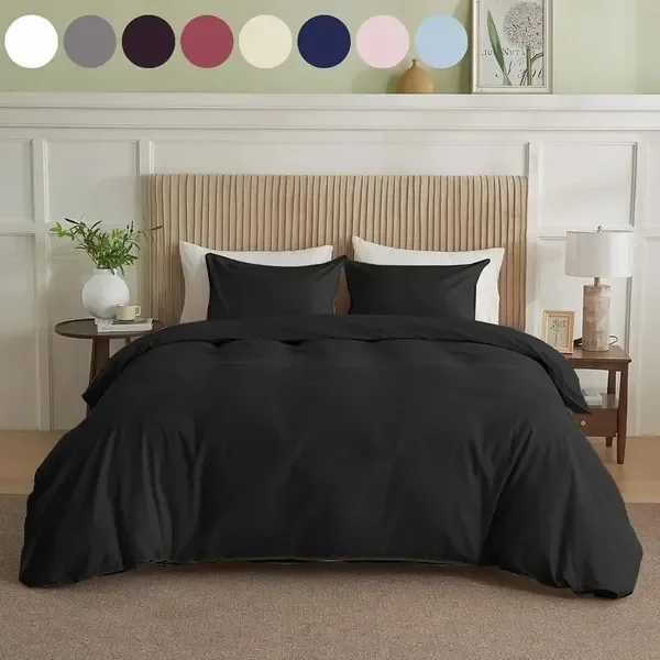 Serta Simply Clean Solid Duvet Cover King