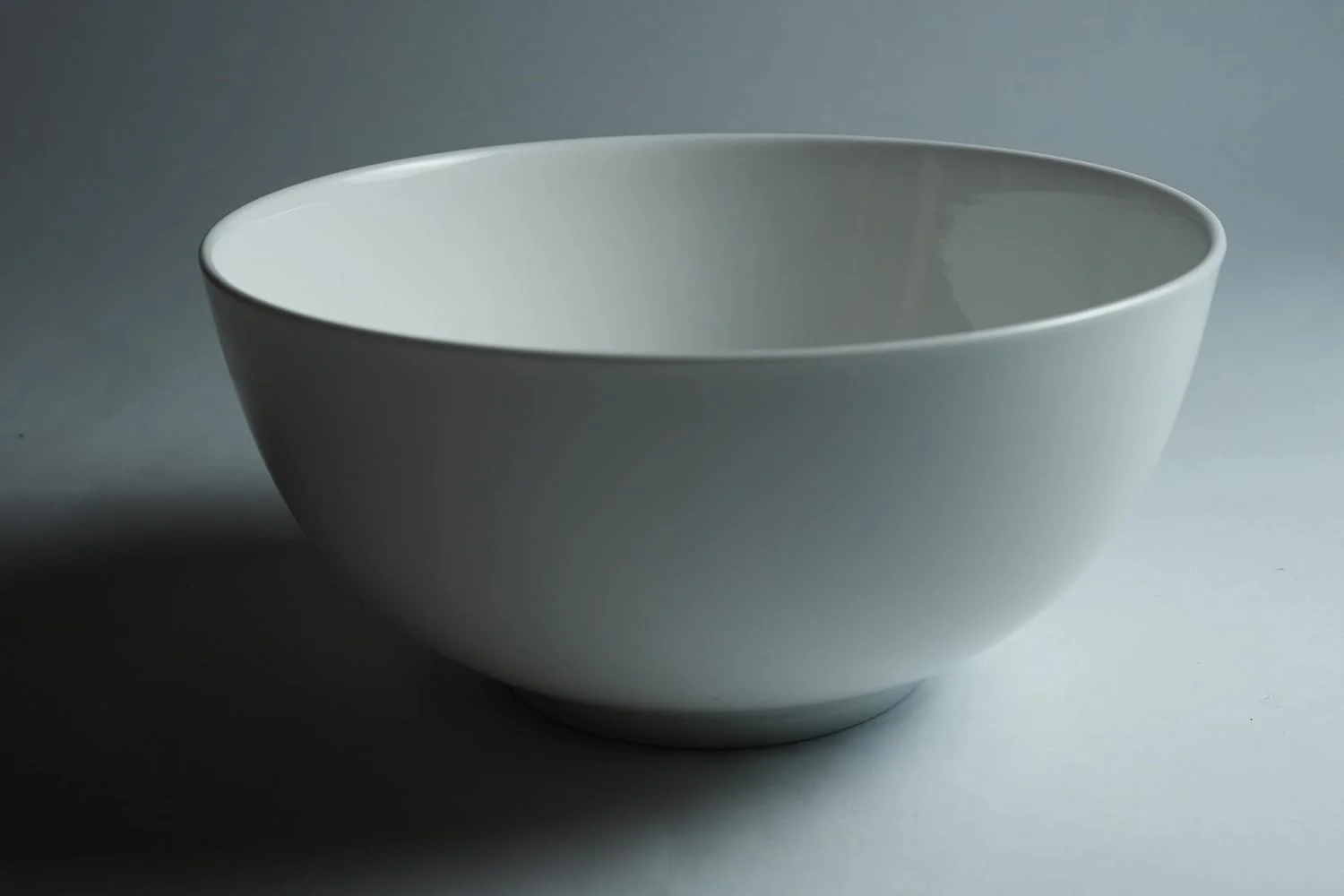 Setaria Bone China Dinnerware Set, 2 Pieces 8-inch Large Deep Salad Bowl, Soup, Cereal, Oatmeal, Fruit, Rice, Ivory White with Narrow Curve Stripe