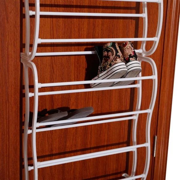 Shoe Rack with 12-tier Door Back