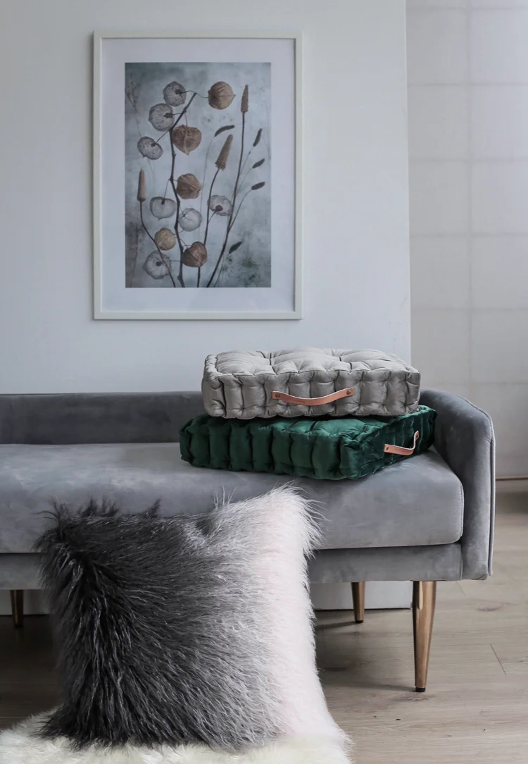 Simple Velvet Sofa Cushion Thickened Pillow