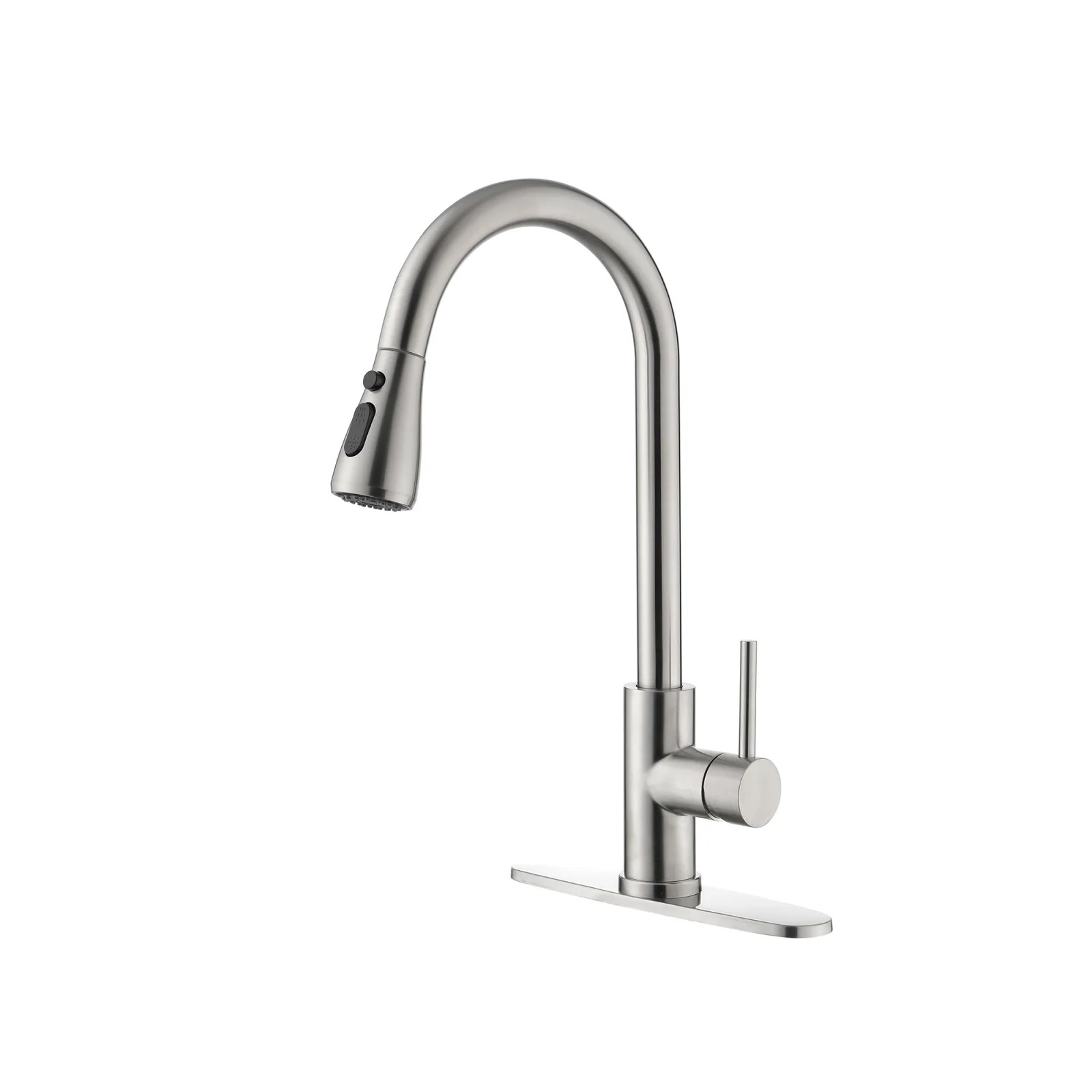 Single Handle High Pull Out Kitchen Faucet, Single-stage Stainless Steel Kitchen Sink Faucet, with Pull Down Spray