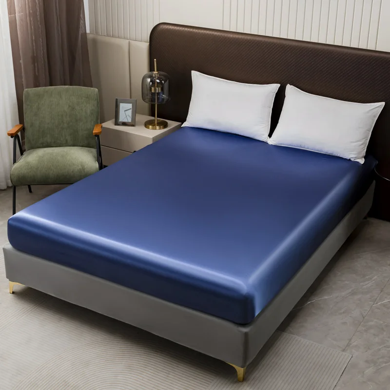 Waterproof single bedspread cover solid color fitted sheet 99x190cm