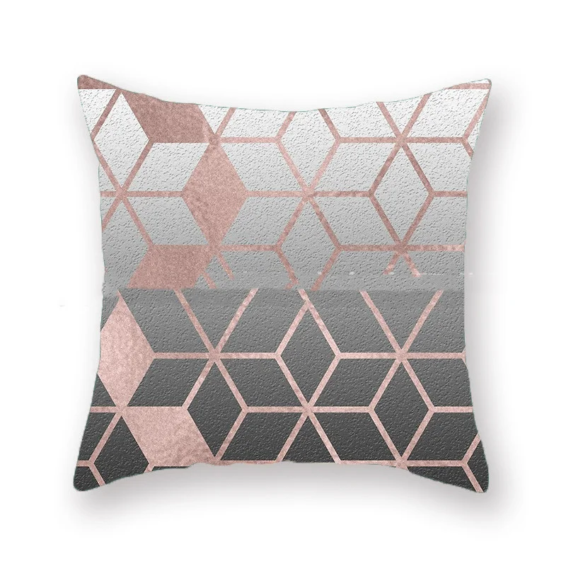 Sofa Living Room Geometric Plush Pillowcase