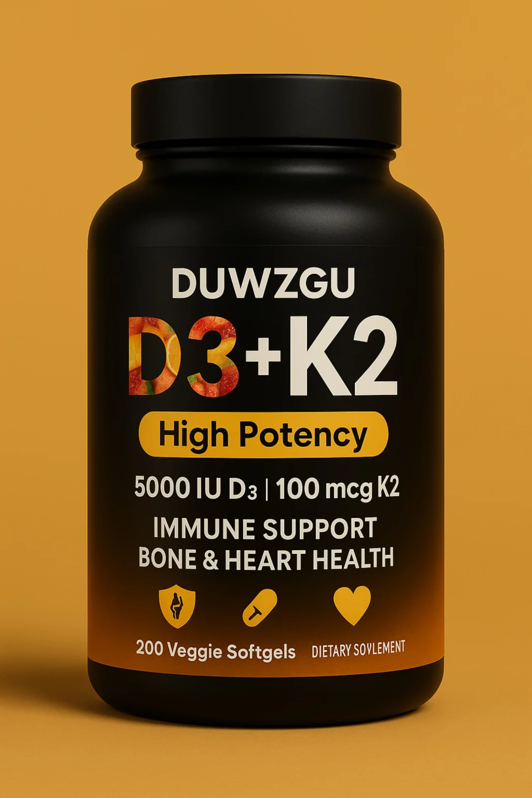 Soft Capsule Vitamin D3 & K2 - Gentle Daily Supplement