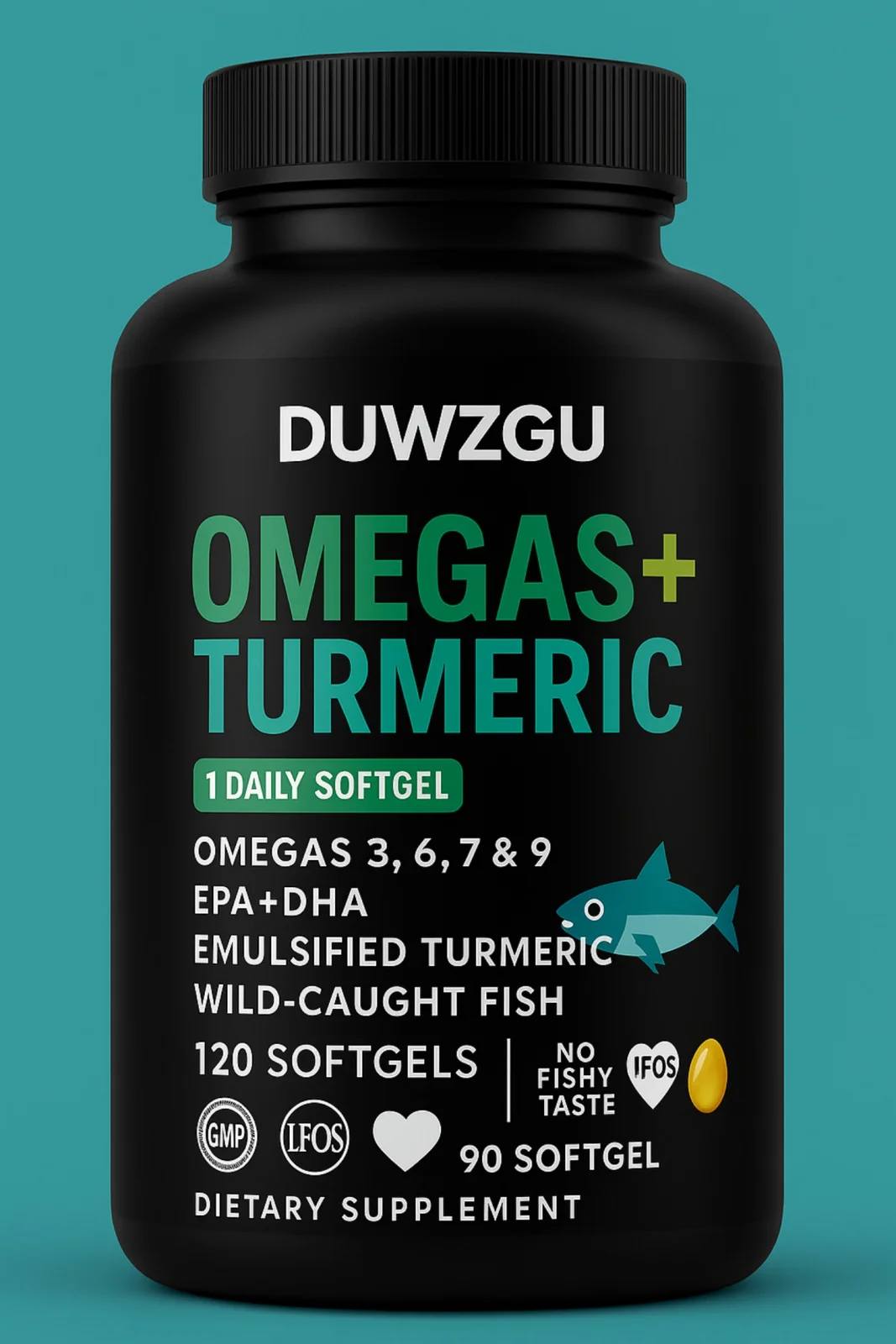 1200mg Fish Oil Soft Gels - 160 Count Natural Omega-3 Capsules for Heart Health