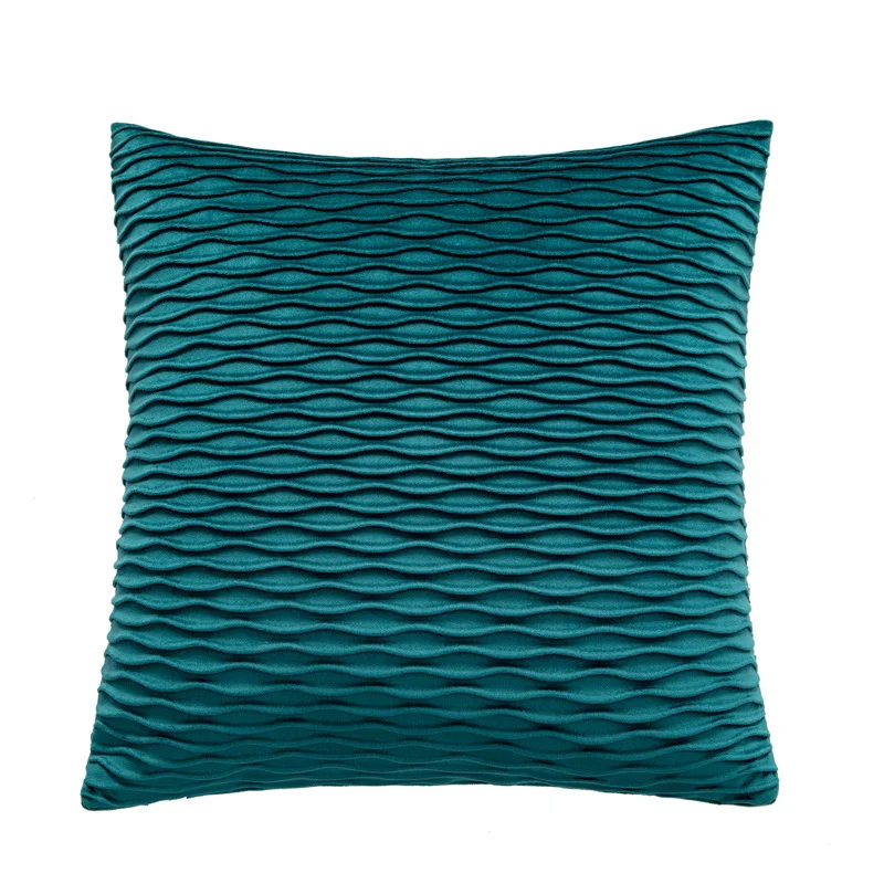 Solid Color Velvet Embossed Pillowcase Sofa