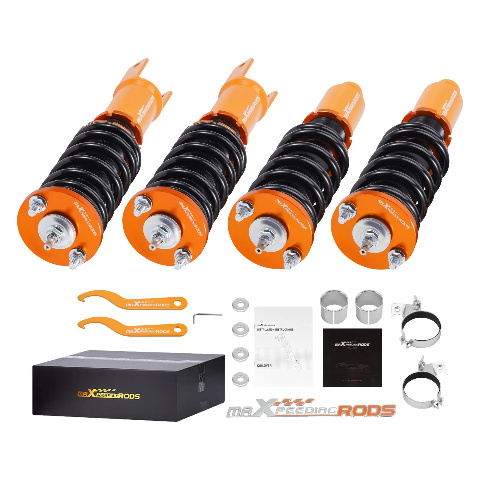 24-Step Adjustable Coilover Shock Absorber Kit for Honda Civic CRX 1988-1995