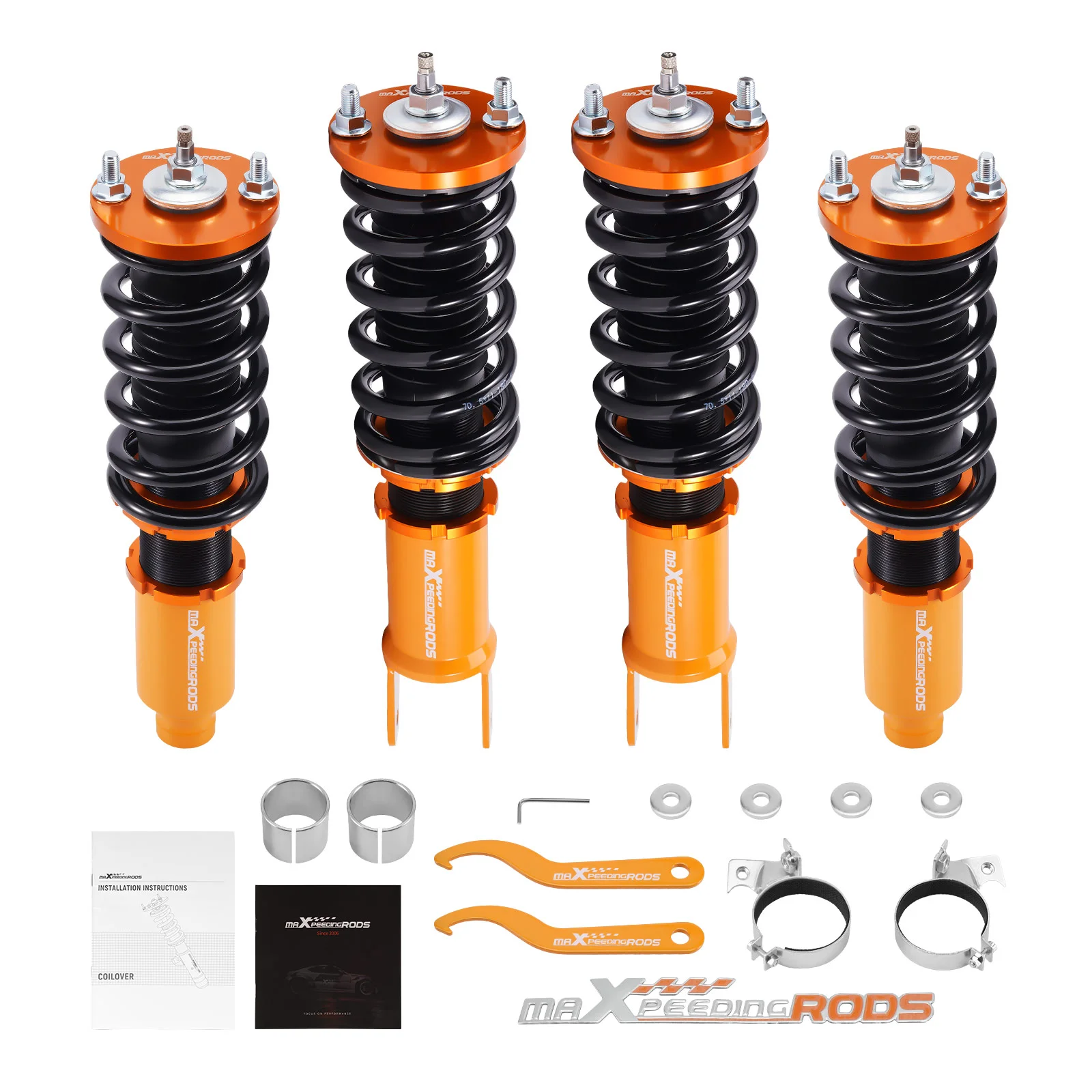 24-Step Adjustable Coilover Shock Absorber Kit for Honda Civic CRX 1988-1995