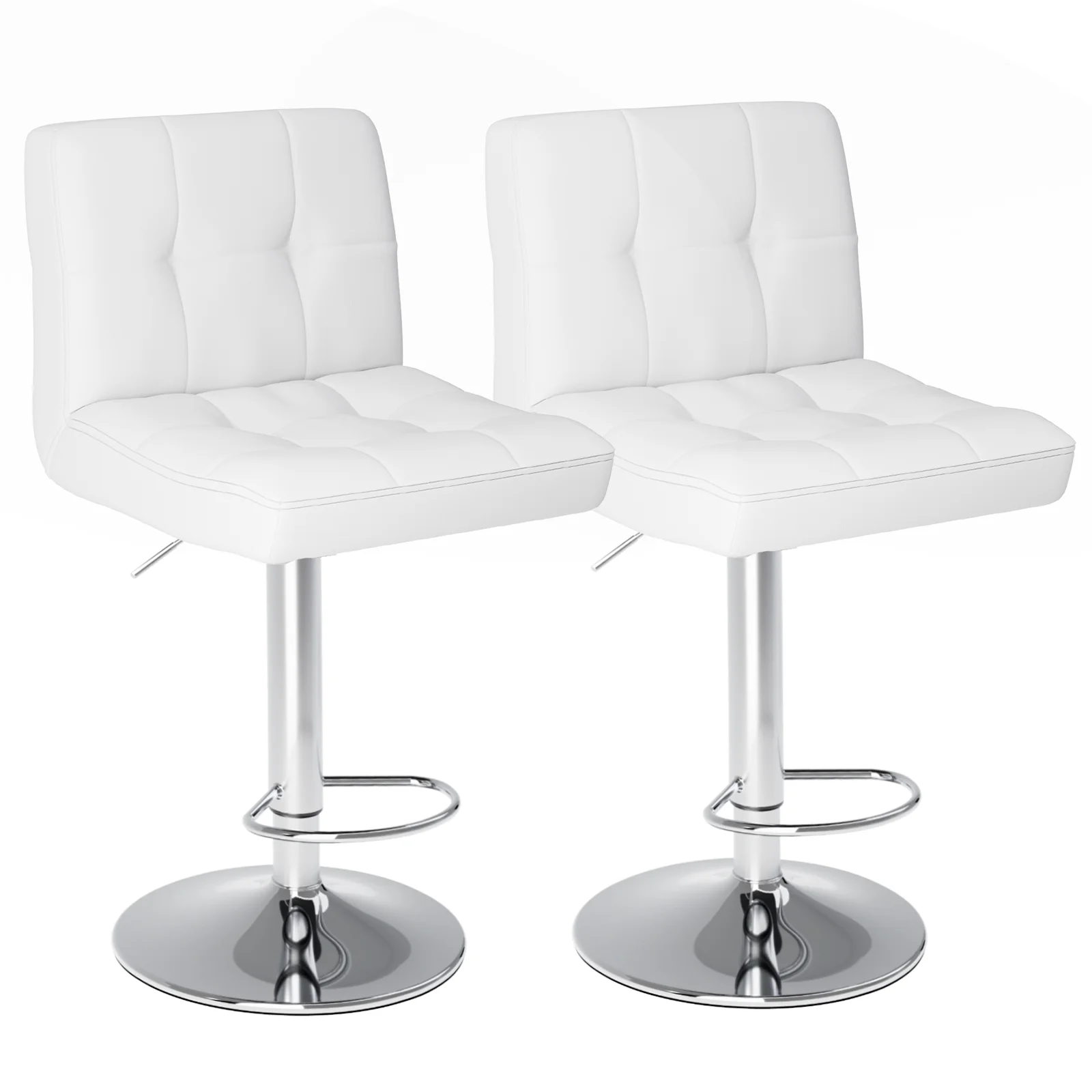 Square Cushion Bar Stool with Backrest