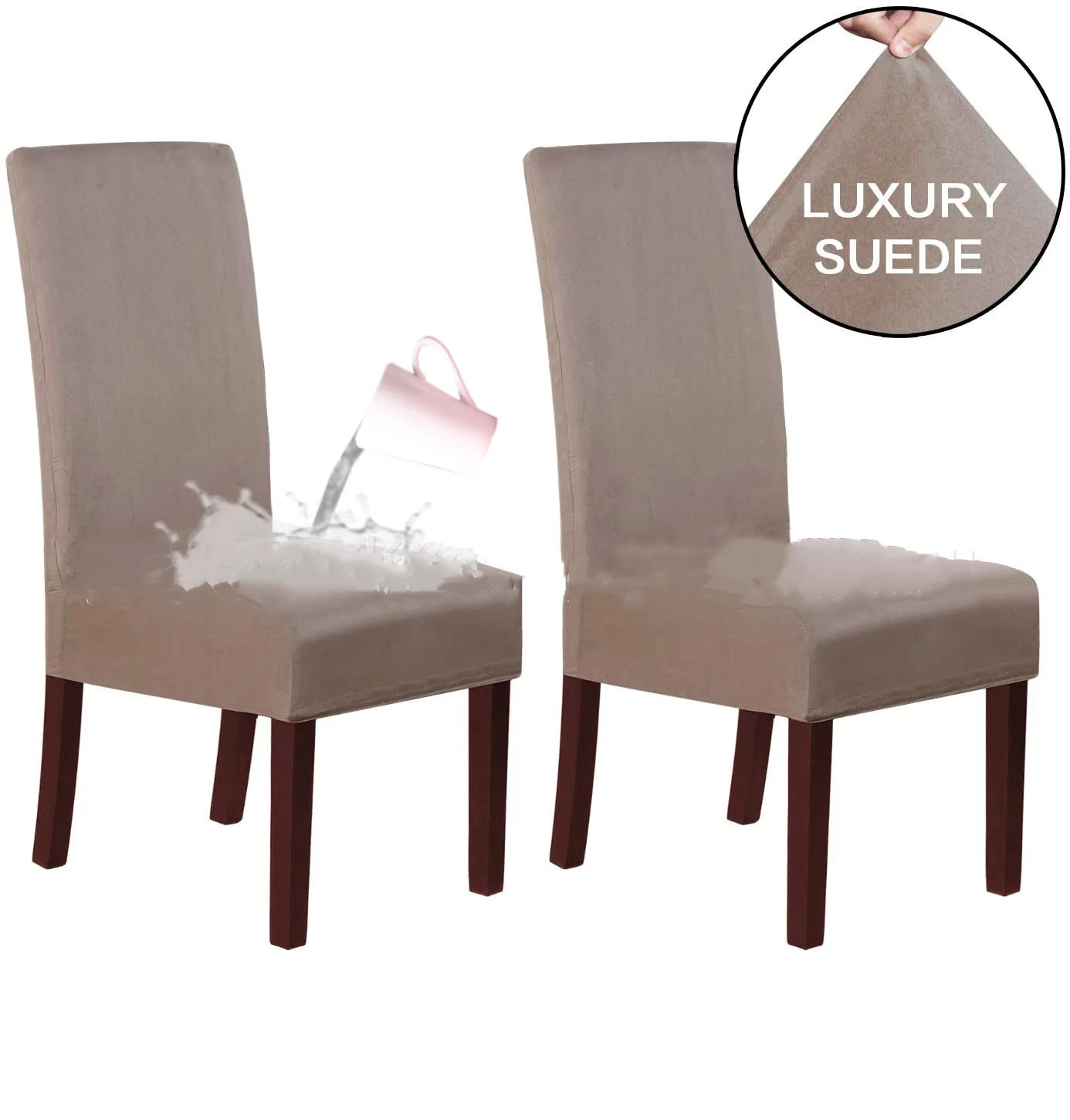 Stretch Knit Suede Chair Package Cover