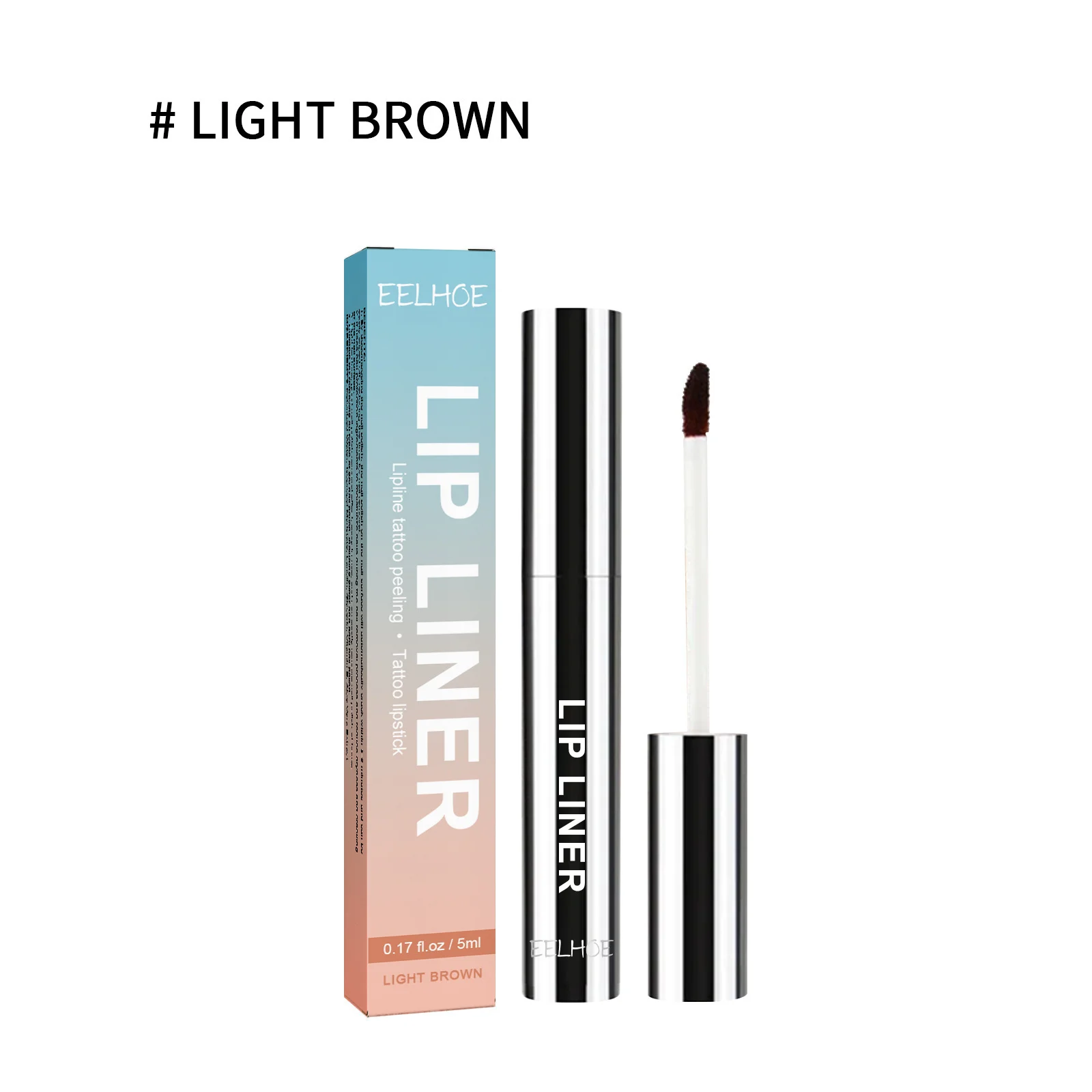 Waterproof Stripping Lip Liner – Plump Color Pencil in Light Brown, Dark Brown, Wine Red