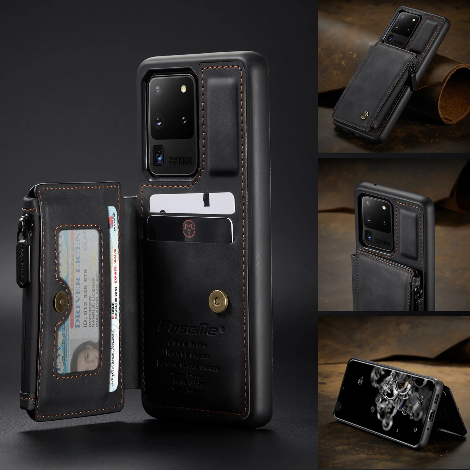 Suitable for S20ultra Wallet Card Phone Case