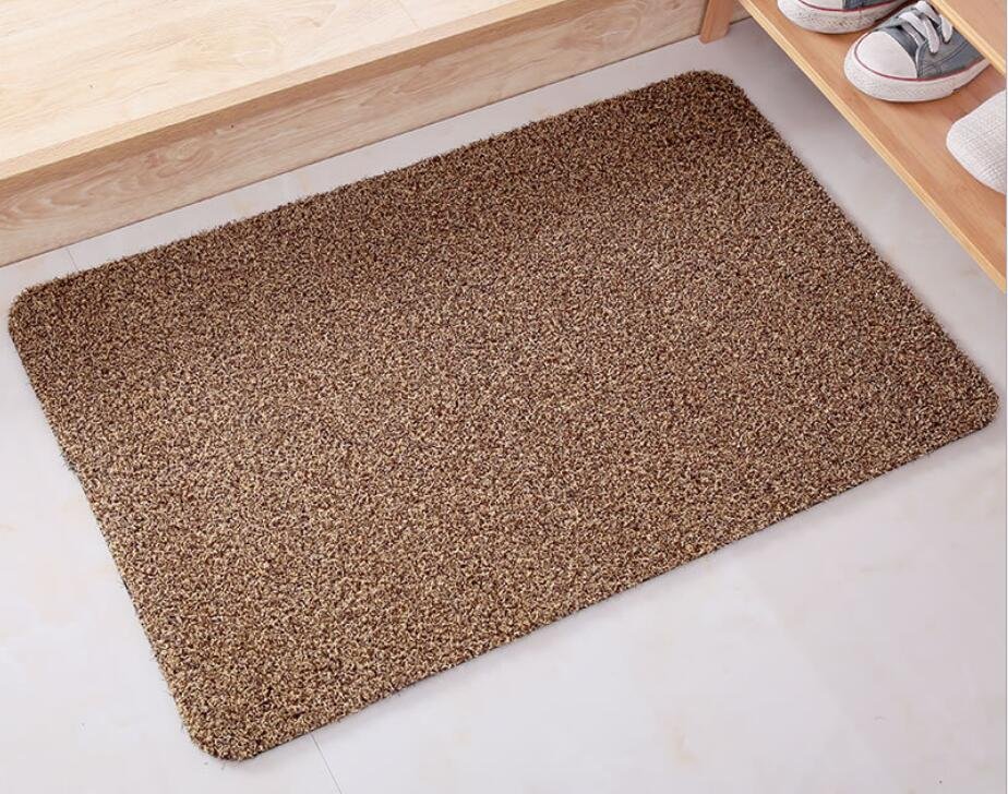 Super Absorbent Cotton Blanket Door Mat Pvc Bottom Clean Step Mat Practical Carpet