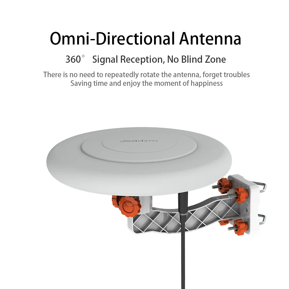 360 Degree Omni-Directional Outdoor TV Antenna HD Dual Band 47-860 MHz