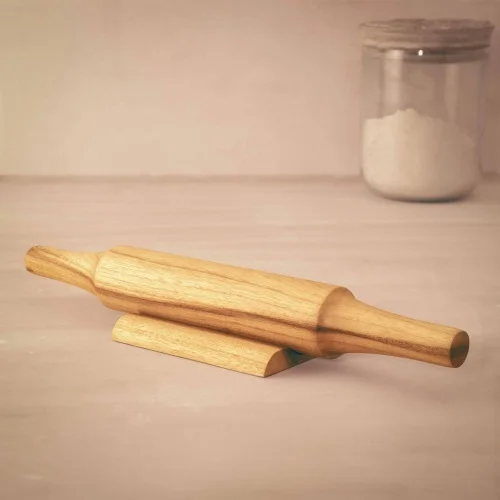 Teak Wood Belan with Stand Set