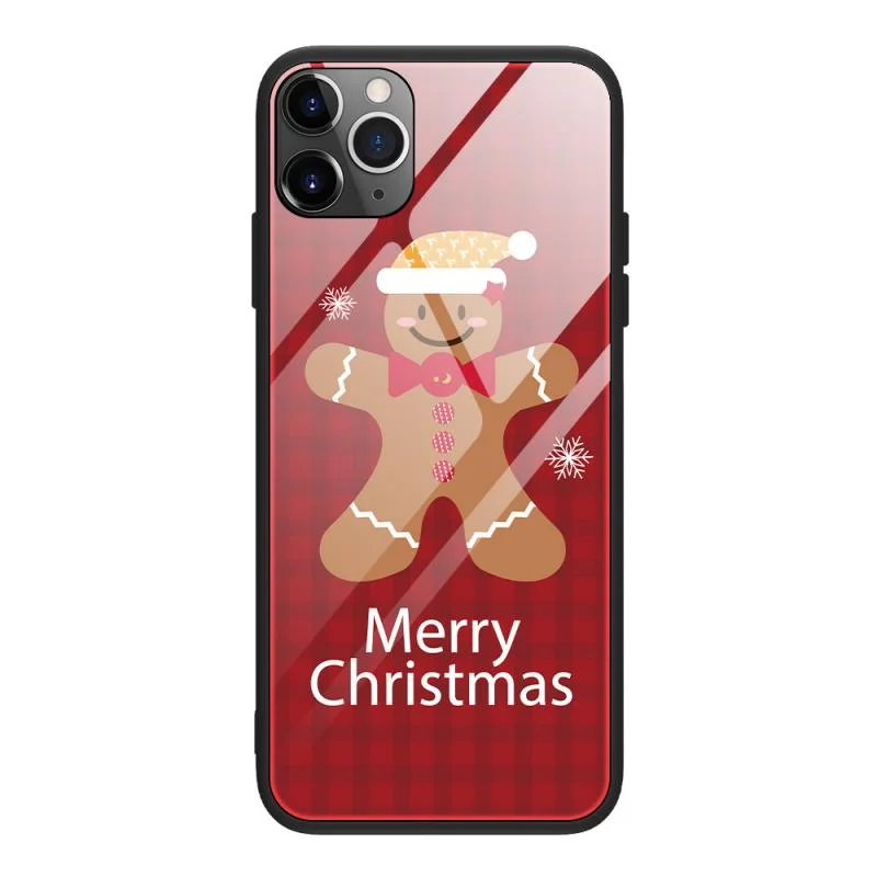 Tempered Glass Protective Cover Christmas Phone Case