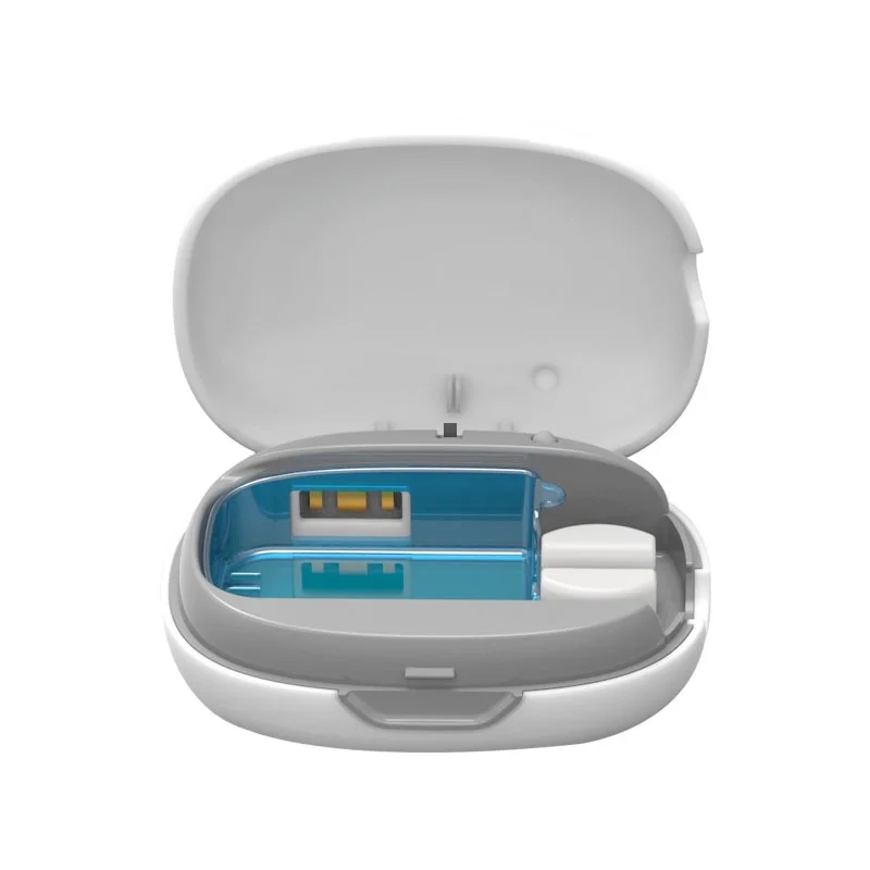White toothbrush sterilization box – sleek compact UV sterilizer for healthier oral care