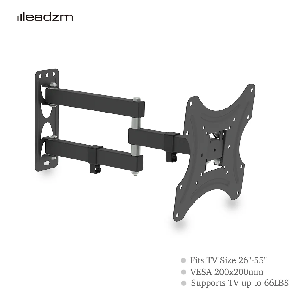 Adjustable Wall Mount Bracket for 26-50 inch TVs with 180 Degree Swivel and Tilt