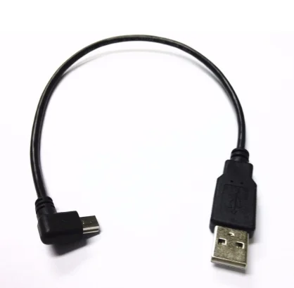 Usb Mini 5pin 5p Right Angle Male to Usb 2.0 a Male Plug Cable 0.2m Power Charger Cable for Chromecast