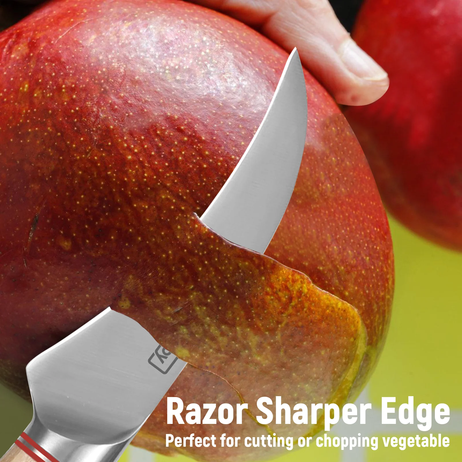 Vegetable Cleaver - Japanese Cleaver 6.5 Inch Chopping Knife High Carbon Stainless Steel Knives with Wooden Handle 6.5 Inch Cleaver Knife