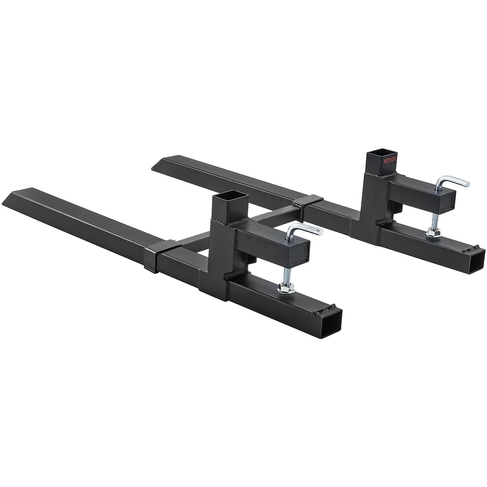 2000 lb Clamp On Pallet Forks with Adjustable Stabilizer for Tractors