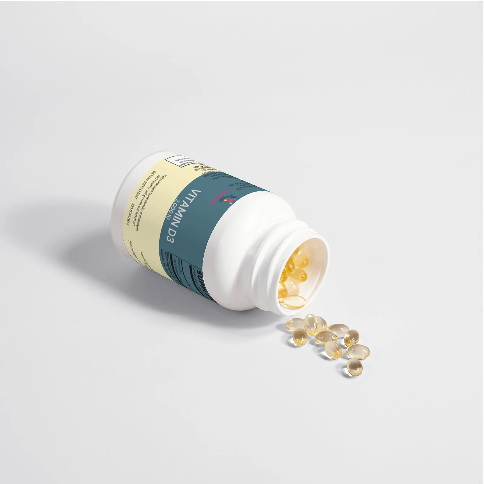 Vitamin D3 2000 IU Supplement for Women - Bone Strength & Immune Support Softgels
