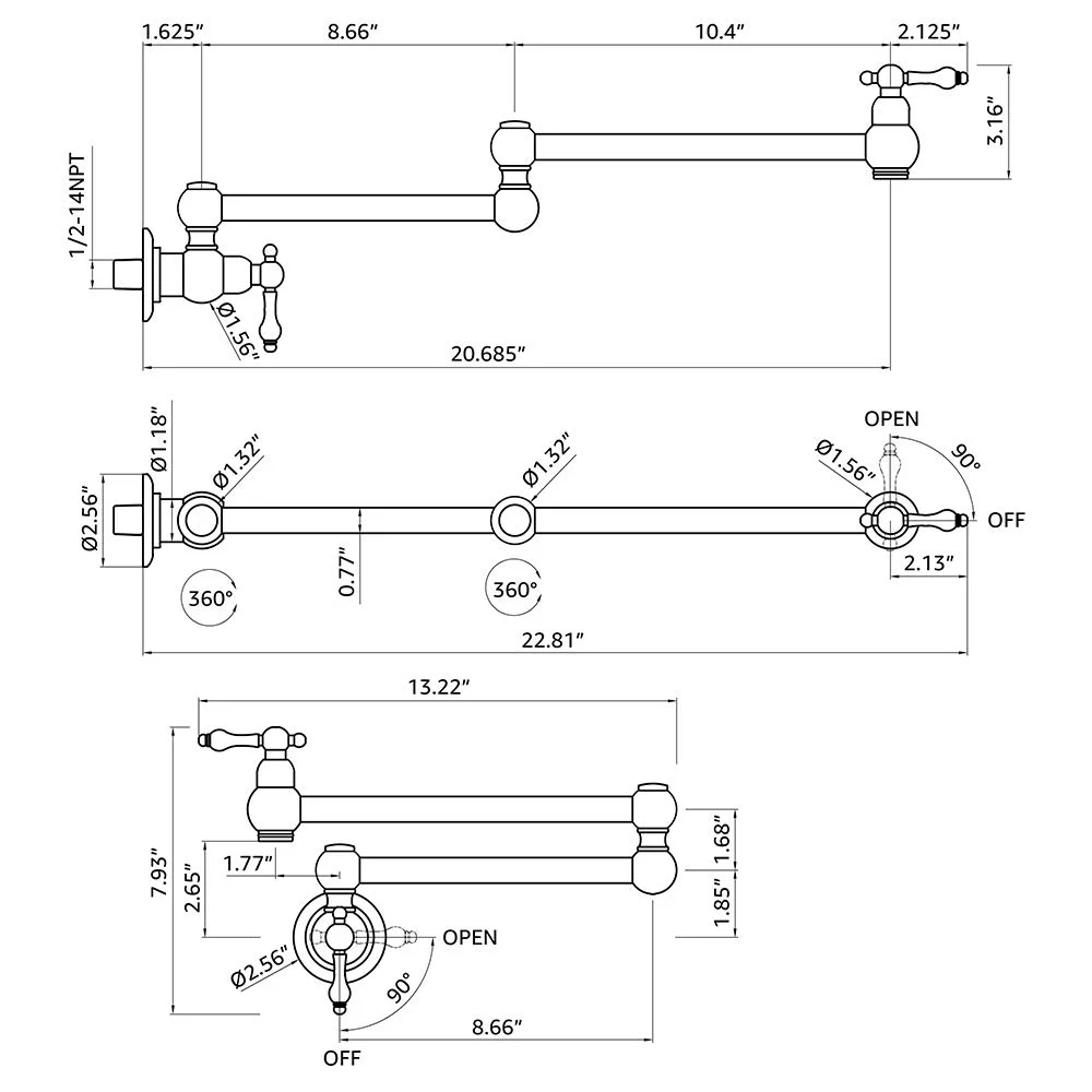 Wall-mounted Folding Faucet