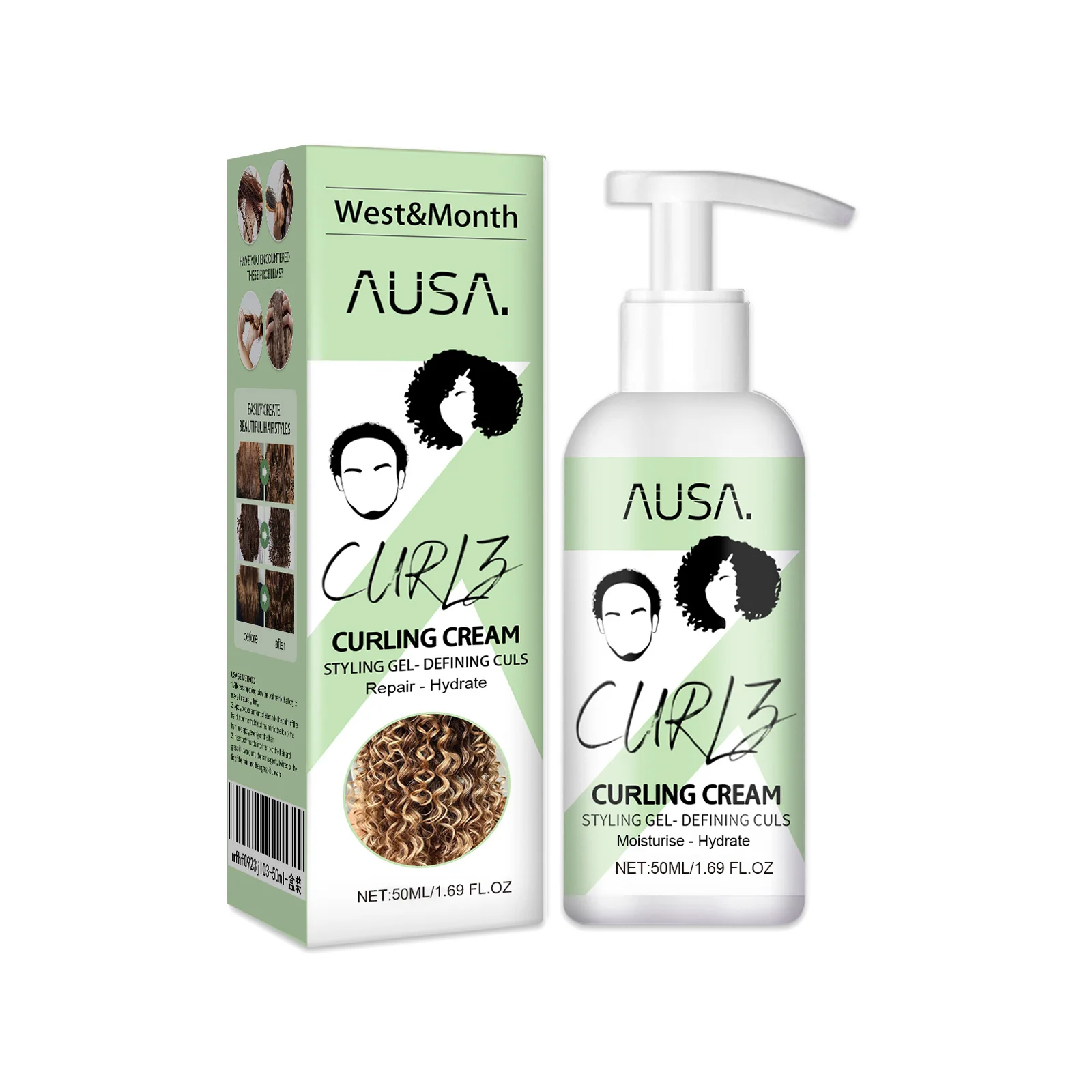 Curl defining mousse with argan and camellia oil for shiny, bouncy curls