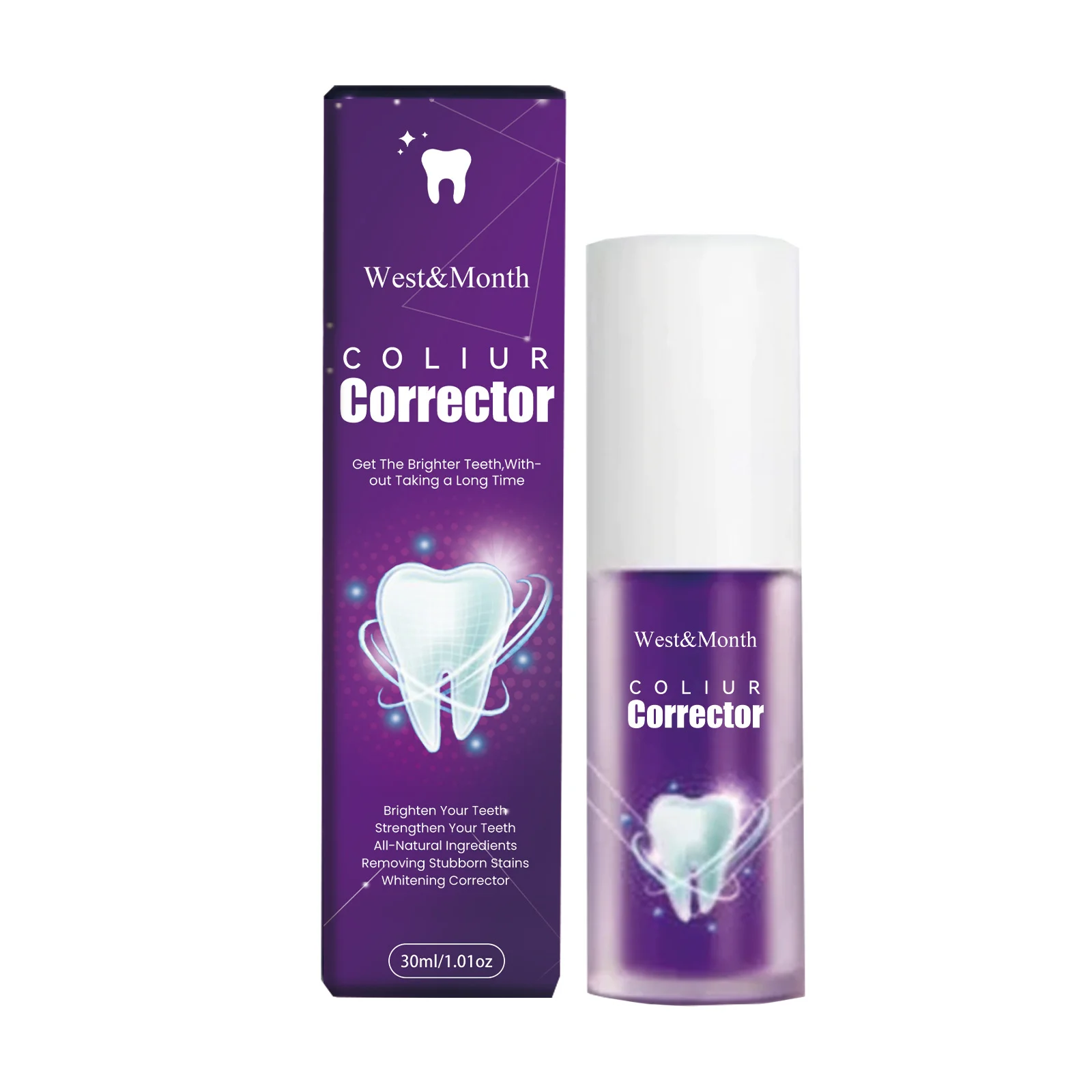 Purple Whitening Toothpaste with Blueberry & Mint Extract