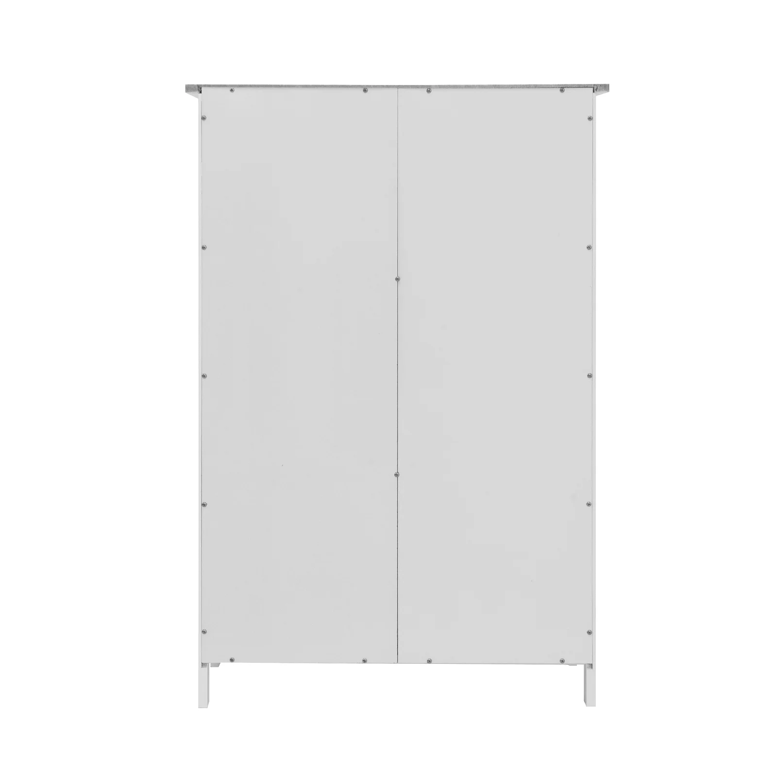 White Bathroom Storage Cabinet, Floor Cabinet with Adjustable Shelf and Drawers