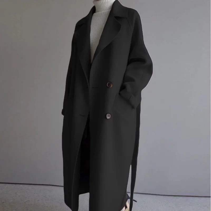 Womens Lapel Cashmere Coat
