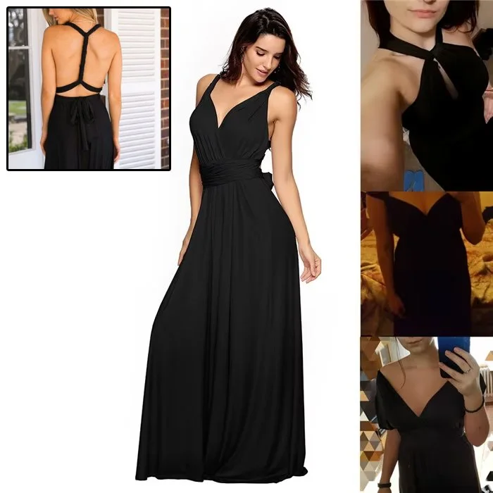 Women's Sexy Long Party Dress Club Floor-length Summer Backless Bandage Maxi Dress Multiway Bridesmaids Boho Women Dress Vestidos