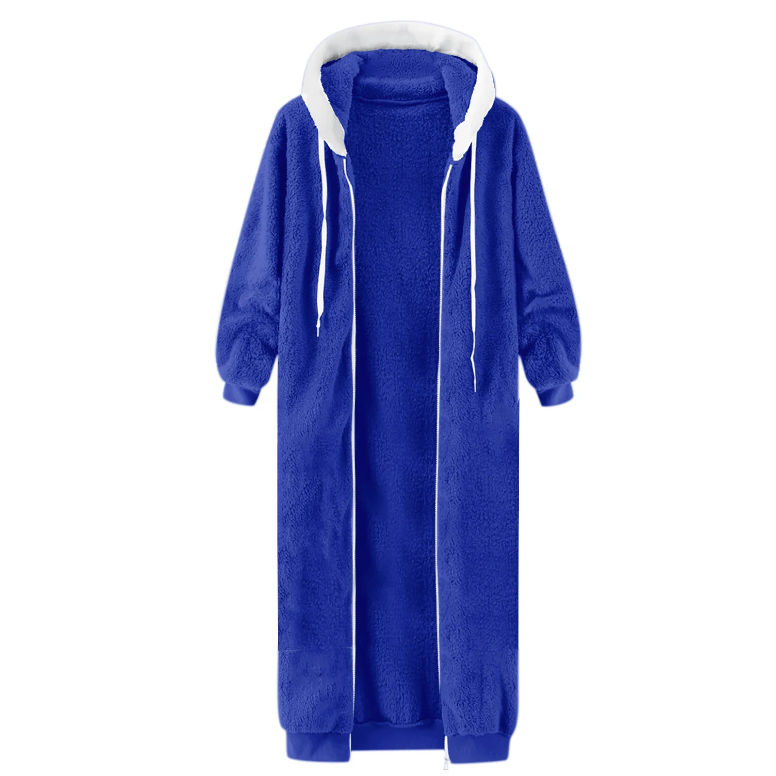 Women's Thick Mid-length Double-sided Plush Fur Hooded Coat Overcoat